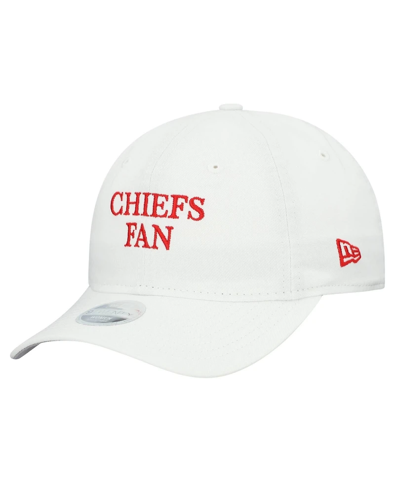 New Era Women's White Kansas City Chiefs Team Fan 9TWENTY Adjustable Hat