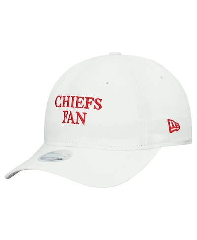 New Era Women's White Kansas City Chiefs Team Fan 9TWENTY Adjustable Hat