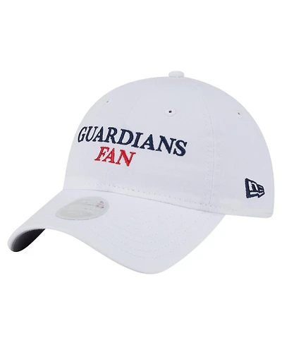 New Era Women's White Cleveland Guardians Team Fan 9TWENTY Adjustable Hat