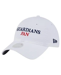 New Era Women's White Cleveland Guardians Team Fan 9TWENTY Adjustable Hat
