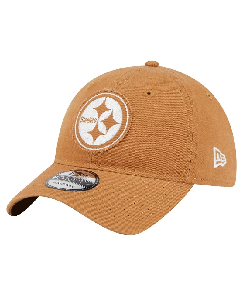 New Era Men's Brown Pittsburgh Steelers Stamp 9TWENTY Adjustable Hat