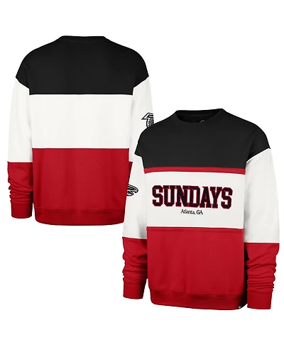 '47 Brand Men's White Atlanta Falcons Sundays Breeze By Maximalist Sweatshirt