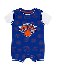 Outerstuff Baby Boys and Girls Blue New York Knicks Logo Mania Bodysuit