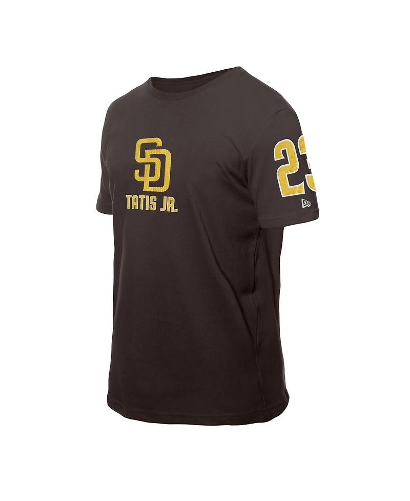 New Era Men's Fernando Tatis Jr. Brown San Diego Padres Design Lab Name Number T-Shirt