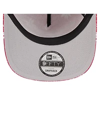 New Era Men's Scarlet San Francisco 49ers Palm Print A-Frame 9FIFTY Snapback Hat