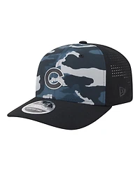 New Era Men's Black Chicago Cubs Tonal Camo 9SEVENTY Stretch-Snap Hat