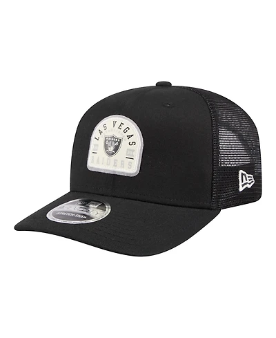 New Era Men's Black Las Vegas Raiders Contest 9SEVENTY Adjustable Trucker Hat