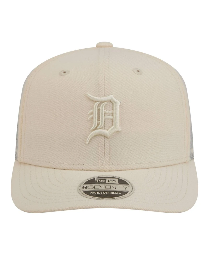 New Era Men's Light Beige Detroit Tigers Color Pack Coolera 9SEVENTY Trucker Adjustable Hat