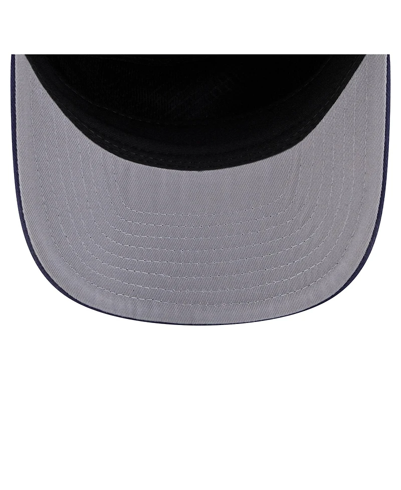 New Era Men's Navy Tampa Bay Rays Stacked 19TWENTY Adjustable Hat