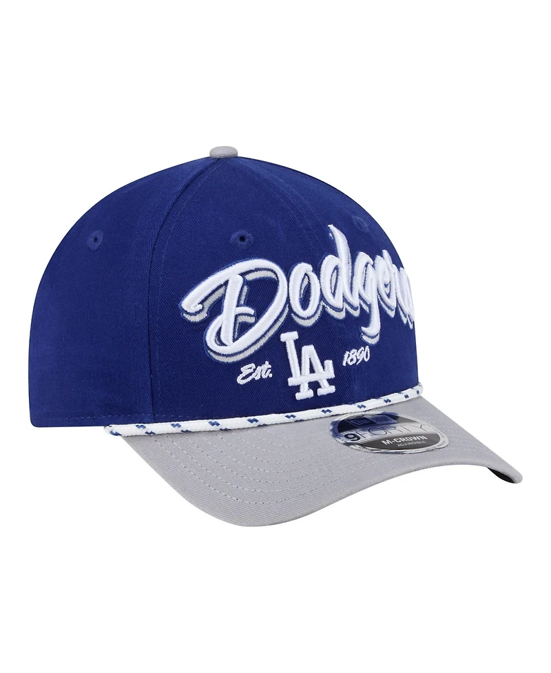 New Era Men's Royal/Gray Los Angeles Dodgers Team Loyal 9FORTY M-Crown Adjustable Hat