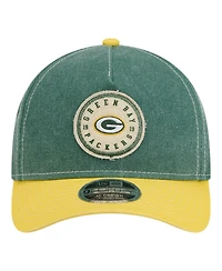 New Era Men's Green/Gold Green Bay Packers 9FORTY Felt A-Frame Adjustable Hat