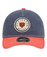 New Era Men's Navy/Orange Chicago Bears 9FORTY Felt A-Frame Adjustable Hat