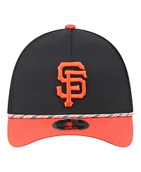 New Era Men's Black/Orange San Francisco Giants Rope M-Crown A-Frame 39THIRTY Flex Hat