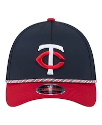 New Era Men's Navy/Red Minnesota Twins Rope M-Crown A-Frame 39THIRTY Flex Hat