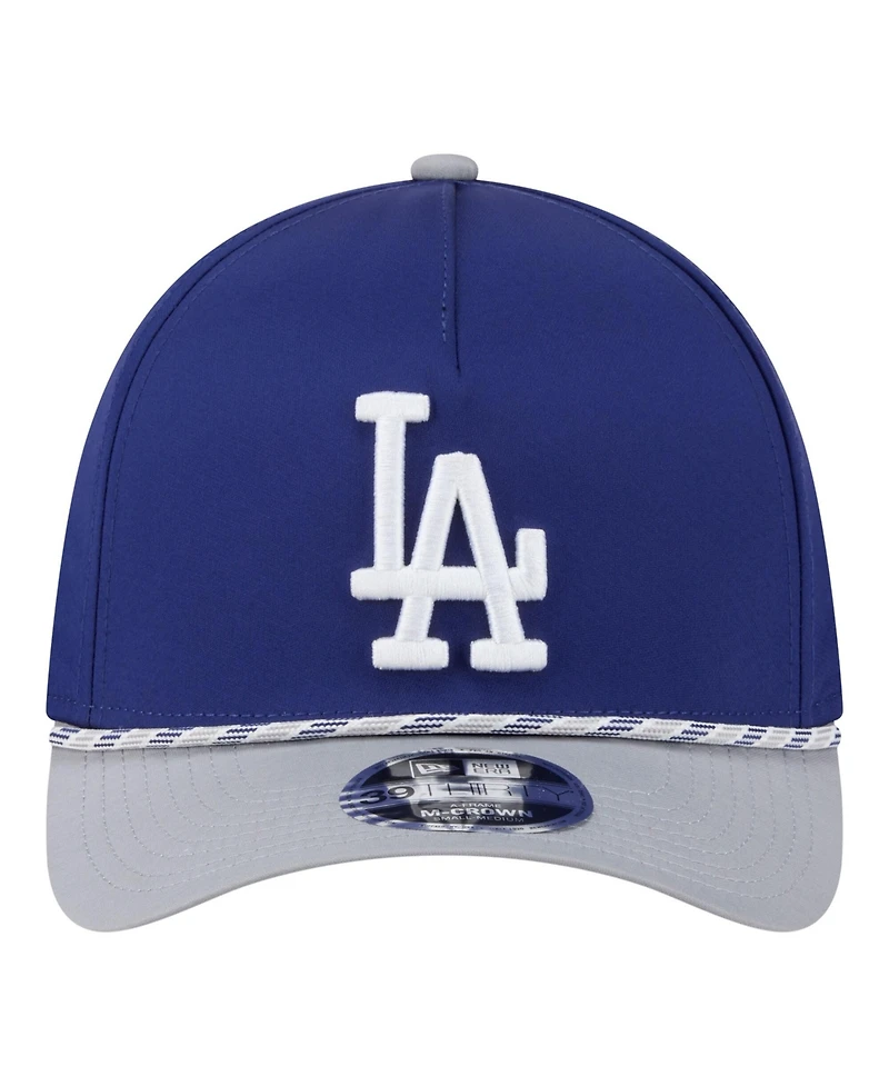 New Era Men's Royal/Gray Los Angeles Dodgers Rope M-Crown A-Frame 39THIRTY Flex Hat