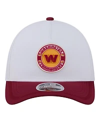 New Era Men's Gray/Burgundy Washington Commanders Patch 39THIRTY A-Frame M-Crown Perforated Flex Hat