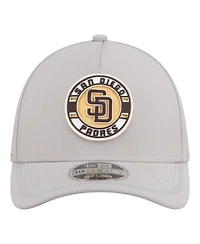 New Era Men's Gray San Diego Padres Patch 39THIRTY A-Frame M-Crown Perforated Flex Hat