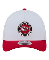 New Era Men's White/Red Kansas City Chiefs Patch 39THIRTY A-Frame M-Crown Perforated Flex Hat
