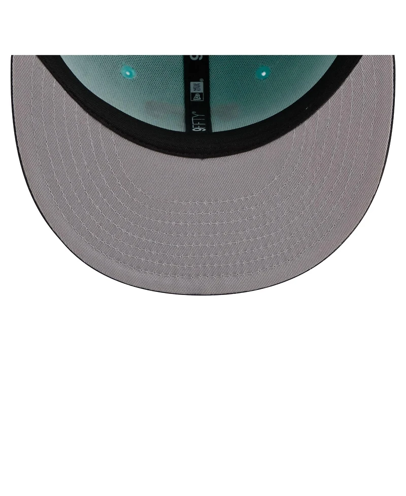 New Era Men's Turquoise/Charcoal Texas Rangers Two-Tone Color Pack 9FIFTY Snapback Hat