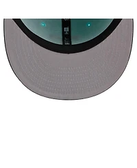 New Era Men's Turquoise/Charcoal Texas Rangers Two-Tone Color Pack 9FIFTY Snapback Hat
