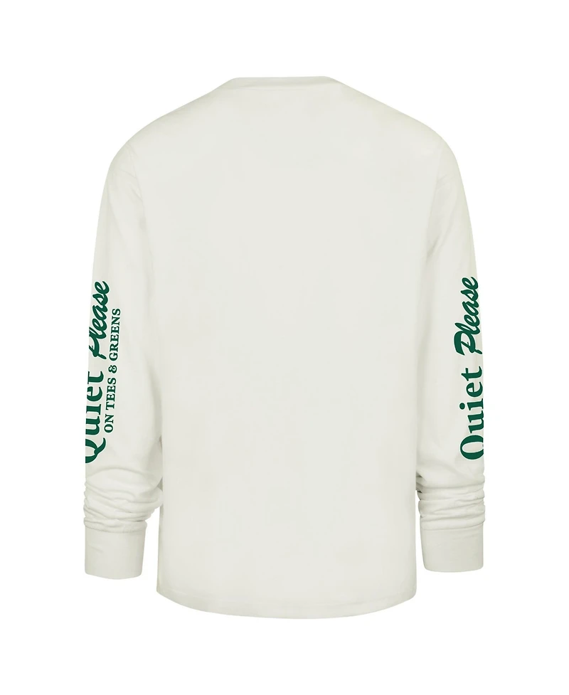 '47 Brand Men's Cream Atlanta Braves Quiet Please Foundation Long Sleeve T-Shirt