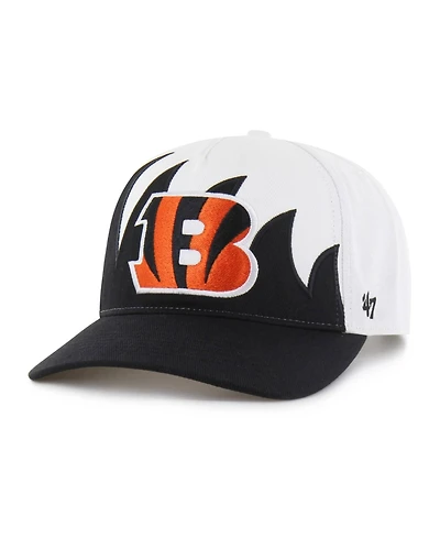 47 Brand Men's White Cincinnati Bengals Jagged Hitch Adjustable Hat