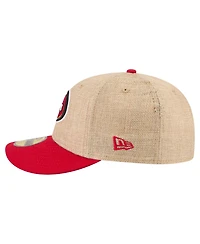 New Era Men's Natural/Scarlet San Francisco 49ers Pre-Curved Twine 59FIFTY Fitted Hat