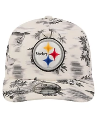 New Era Men's White Pittsburgh Steelers Tropics 19TWENTY Adjustable Hat