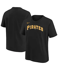 Nike Big Boys and Girls Black Pittsburgh Pirates Wordmark T-Shirt