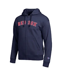Champion Men's Boston Red Sox Navy All-Star Wordmark Full-Zip Hoodie