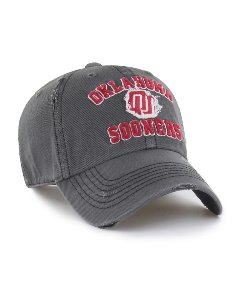 '47 Brand Men's and Women's Charcoal Oklahoma Sooners Well-Worn Seymore Clean Up Adjustable Hat