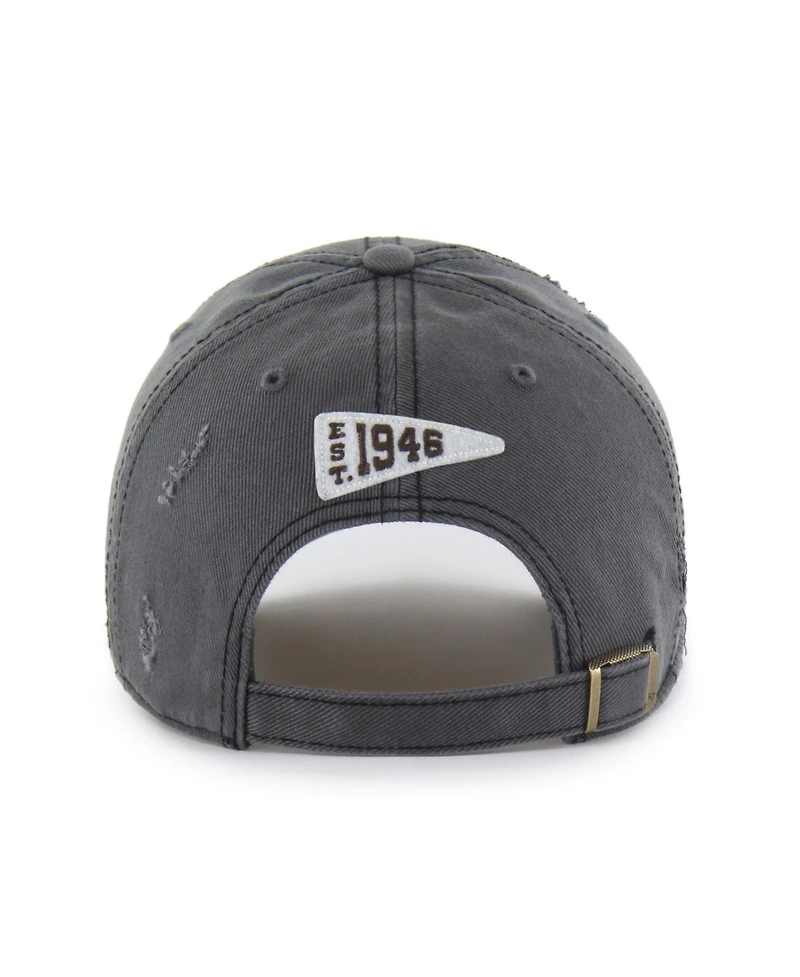 '47 Brand Men's Charcoal Cleveland Browns Seymoore Clean Up Adjustable Hat