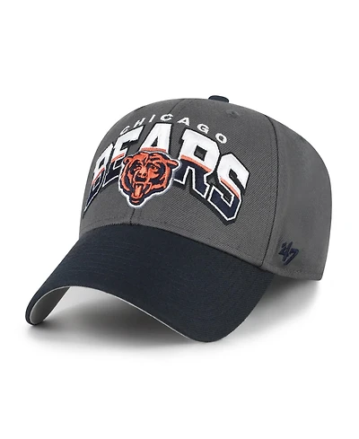 '47 Brand Men's Charcoal Chicago Bears Split Block Mvp Adjustable Hat