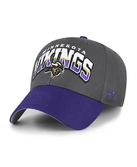 '47 Brand Men's Charcoal Minnesota Vikings Split Block Mvp Adjustable Hat