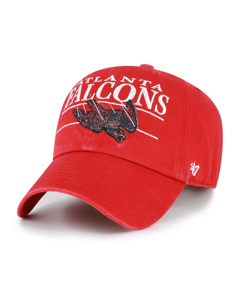 '47 Brand Men's Red Atlanta Falcons Throwback Graphic Clean Up Adjustable Hat
