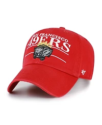 '47 Brand Men's Scarlet San Francisco 49ers Throwback Graphic Clean Up Adjustable Hat