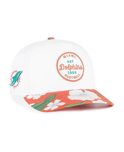 '47 Brand Men's White/Orange Miami Dolphins Beach Side Hitch Adjustable Hat