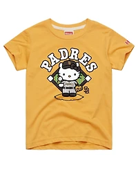 Homage Big Boys and Girls Gold San Diego Padres Hello Kitty x Mlb Tri-Blend T-Shirt