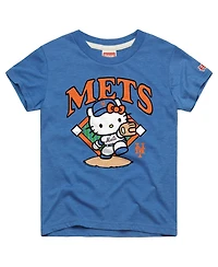 Homage Big Boys and Girls Royal New York Mets Hello Kitty x Mlb Tri-Blend T-Shirt
