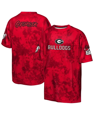 Outerstuff Big Boys and Girls Red Georgia Bulldogs Off-Side Sublimated T-Shirt