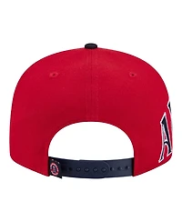New Era Men's Red/Navy Los Angeles Angels Stretched Two-Tone 9FIFTY Adjustable Hat