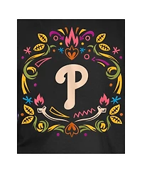 New Era Big Boys and Girls Black Philadelphia Phillies Dia de los Muertos T-Shirt