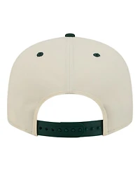 New Era Men's Cream Athletics Oversized Slogan 9FIFTY Snapback Hat