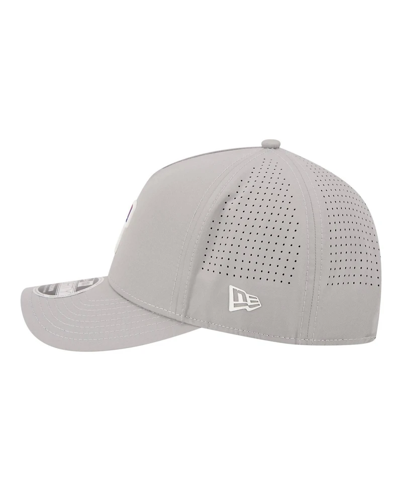 New Era Men's Gray Texas Rangers Micro Logo 9FORTY M-Crown A-Frame Adjustable Hat