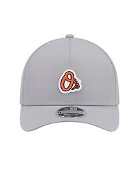 New Era Men's Gray Baltimore Orioles Micro Logo 9FORTY M-Crown A-Frame Adjustable Hat