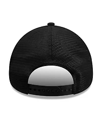 New Era Men's Black Arizona Diamondbacks Side Script 9FORTY A-Frame Trucker Adjustable Hat