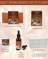 Lovery 9-Piece Tropical Milky Coconut Bath Gift Set