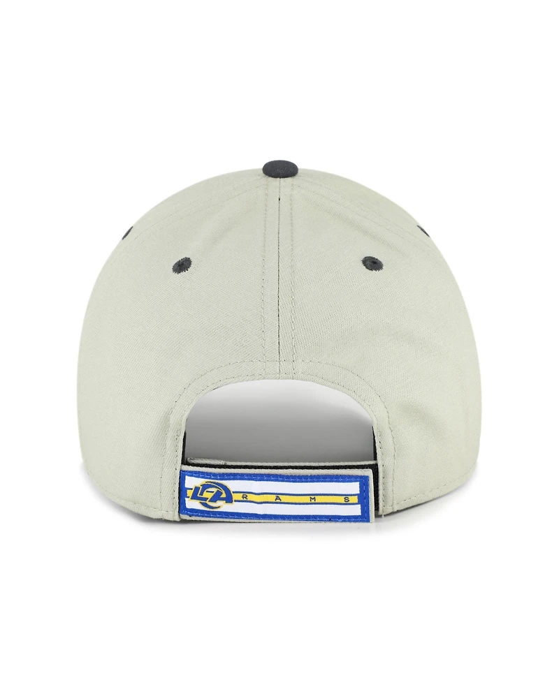 47 Brand Men's Gray/Black Los Angeles Rams Half Block Text Mvp Adjustable Hat
