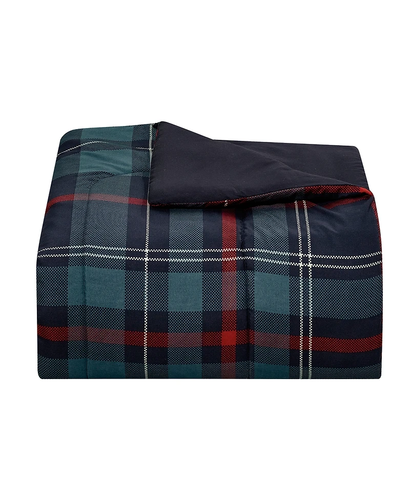 Macy's Danny Plaid Reversible Microfiber 3-piece Comforter Set