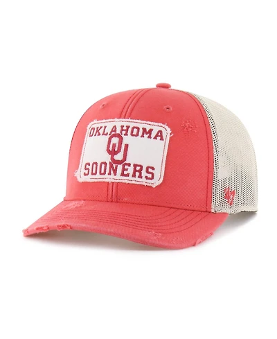 47 Brand Men's and Women's Red Oklahoma Sooners Egremont Well-Worn Adjustable Trucker Hat